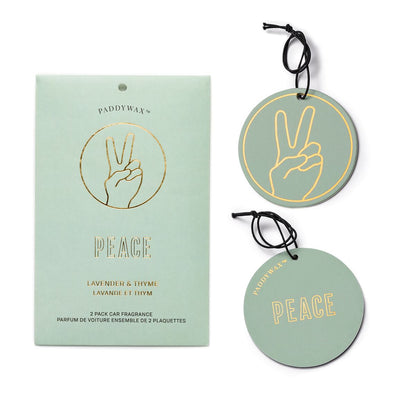 Impressions Mint Green "Peace" Car Fragrance - Lavender & Thyme