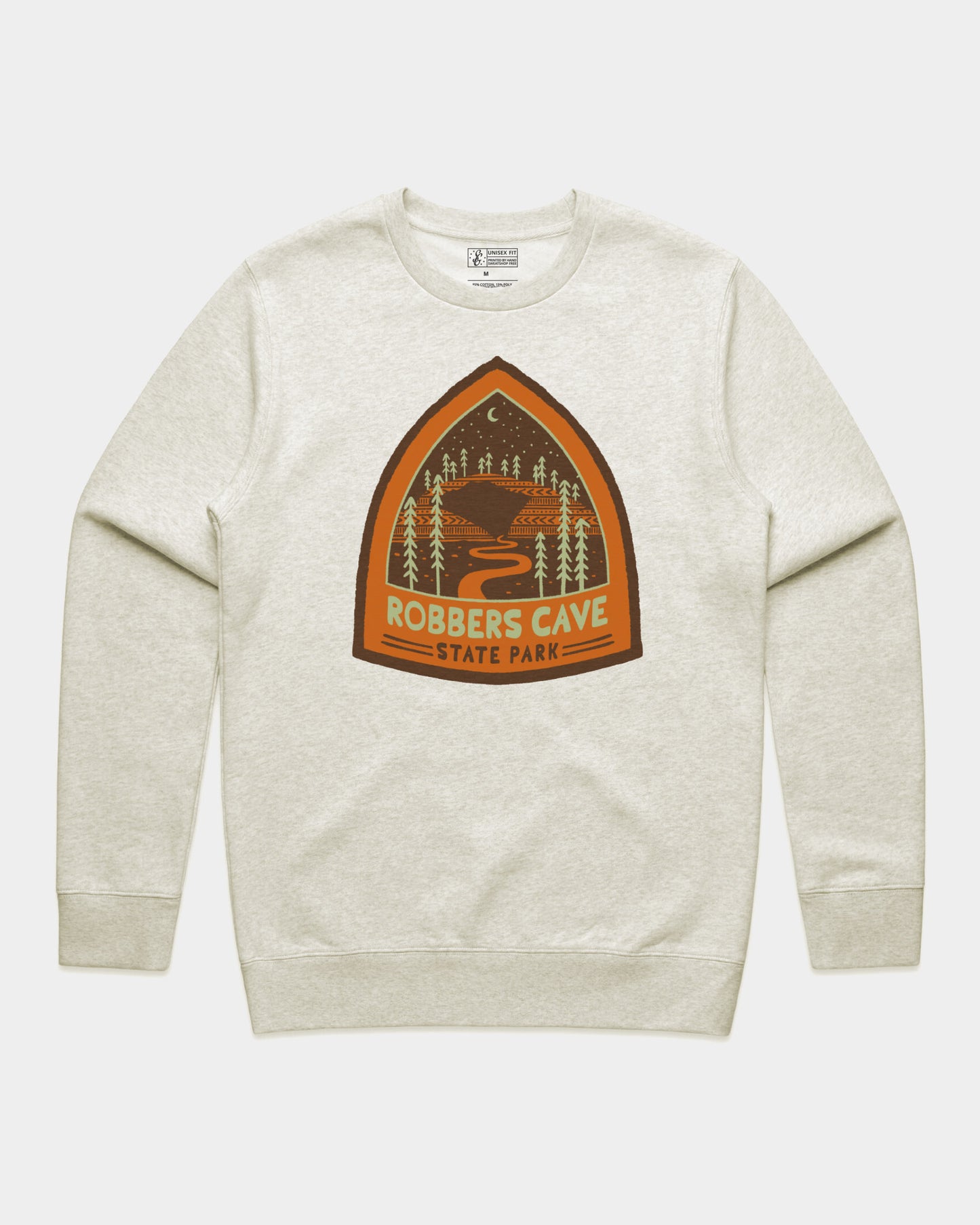 Robbers Cave Ranger Badge Pullover - Oatmeal Heather