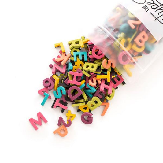 Soft Magnetic Letters 1" Sans Serif - Rainbow Pop