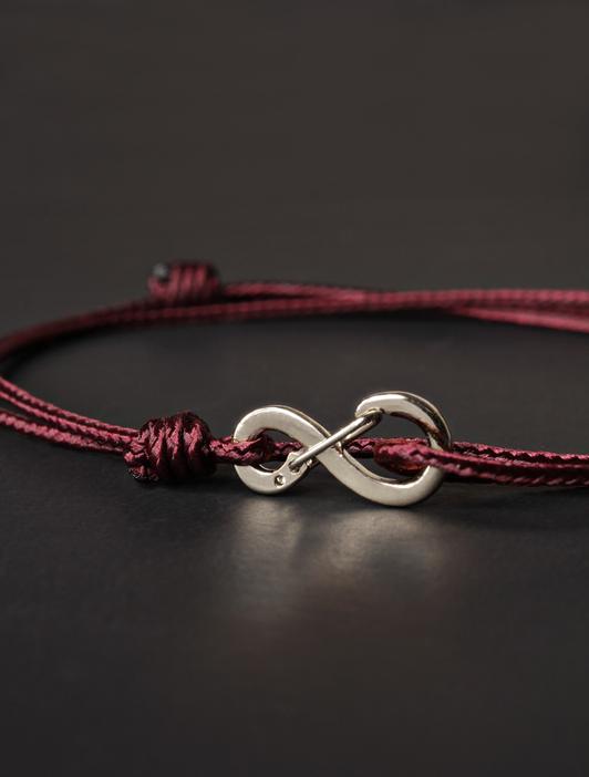 Maroon Infinity Bracelet