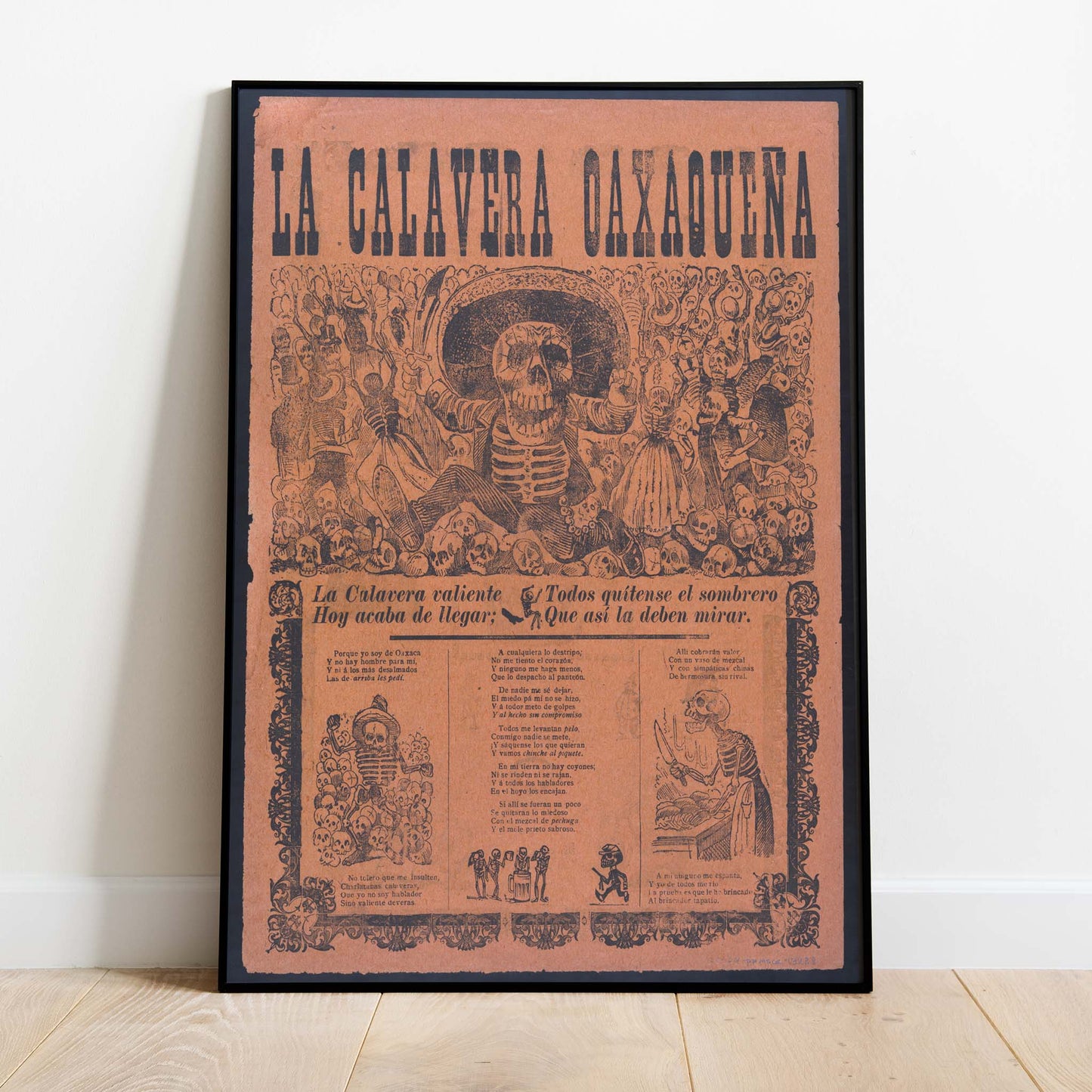 Vintage La Calavera Oaxaqueña Print