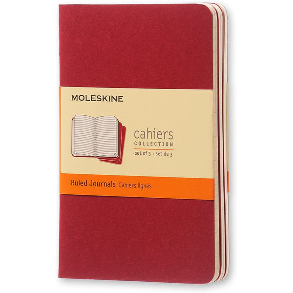 Cahier Pocket Ruled Journal - Cranberry Red