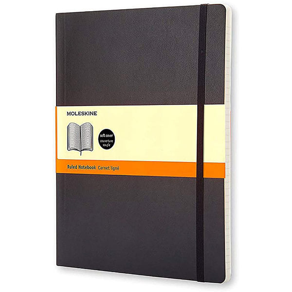 Classic XL Ruled Soft Cover Journal - Black