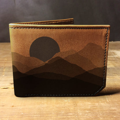 Backerton Leather Wallet - Mountain Silhouette