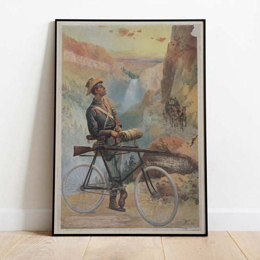 Vintage Bicycle Guy Print
