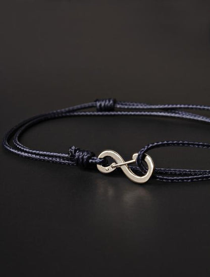 Navy Infinity Bracelet