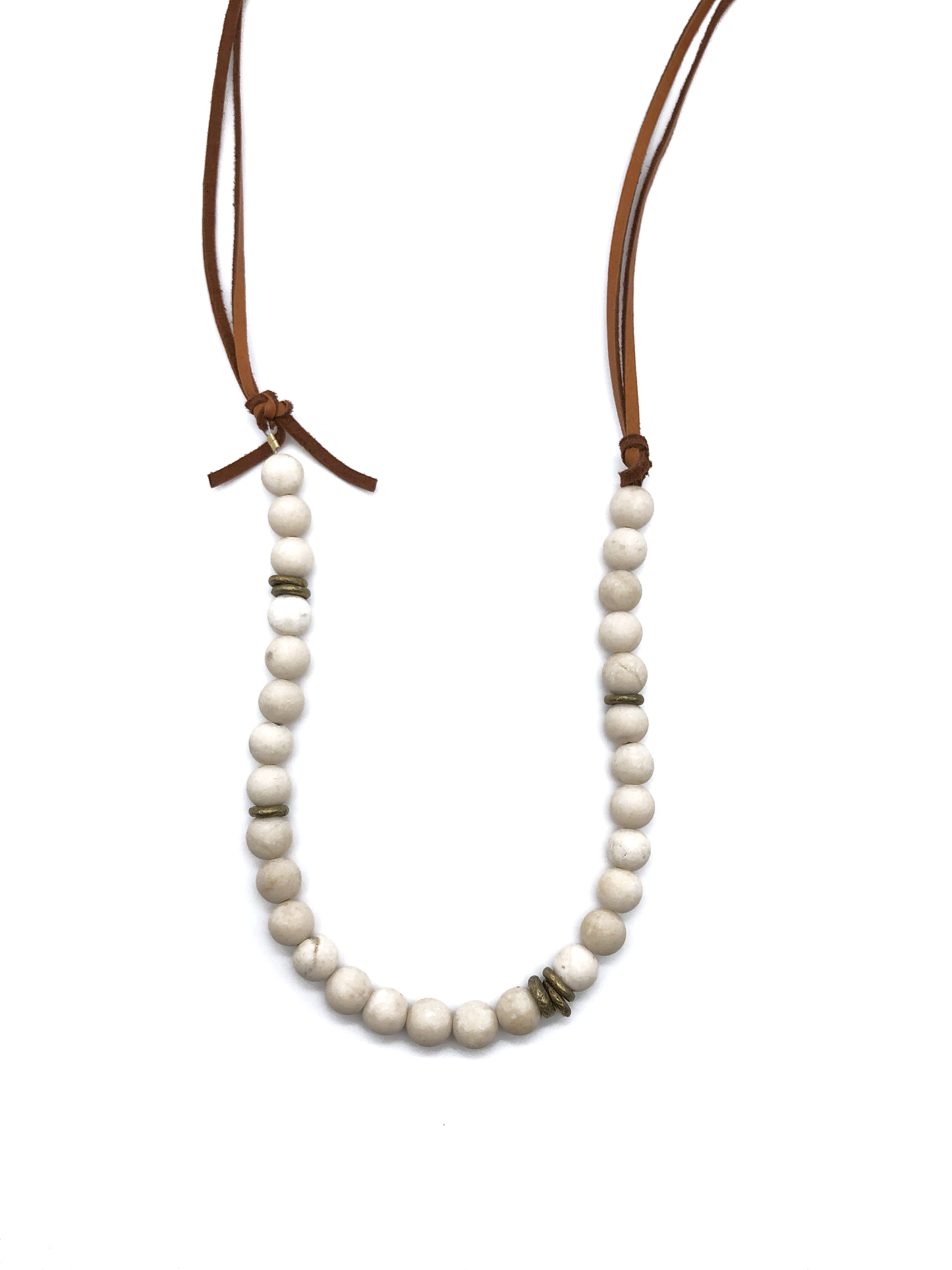 Tan/Cream Jade Oronoco Necklace