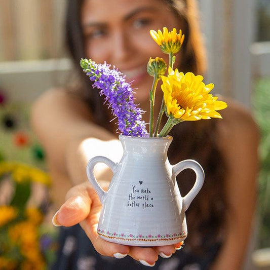 Natural Life World Better Artisan Bud Vase