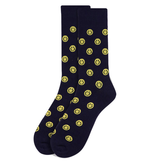 Men's Black Smiley Socks