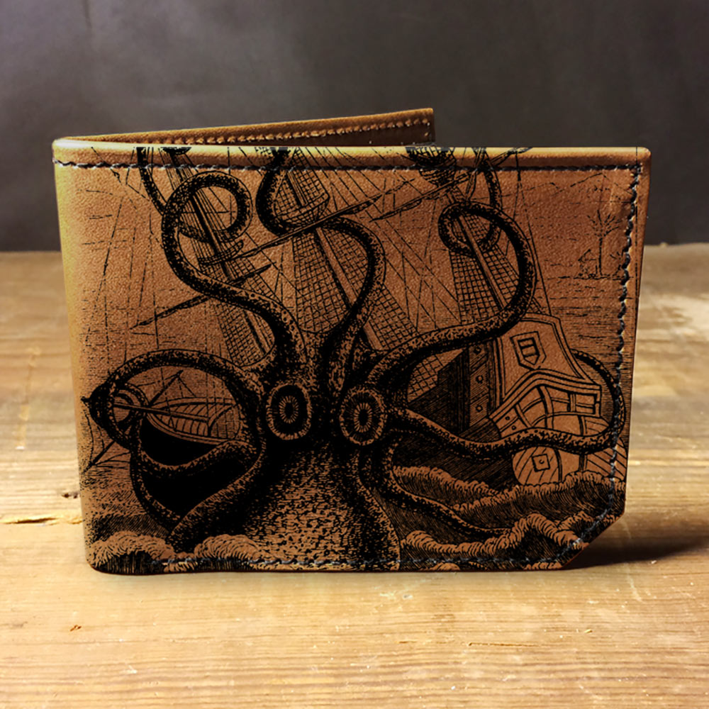 Backerton Leather Wallet - Octopus Attacks