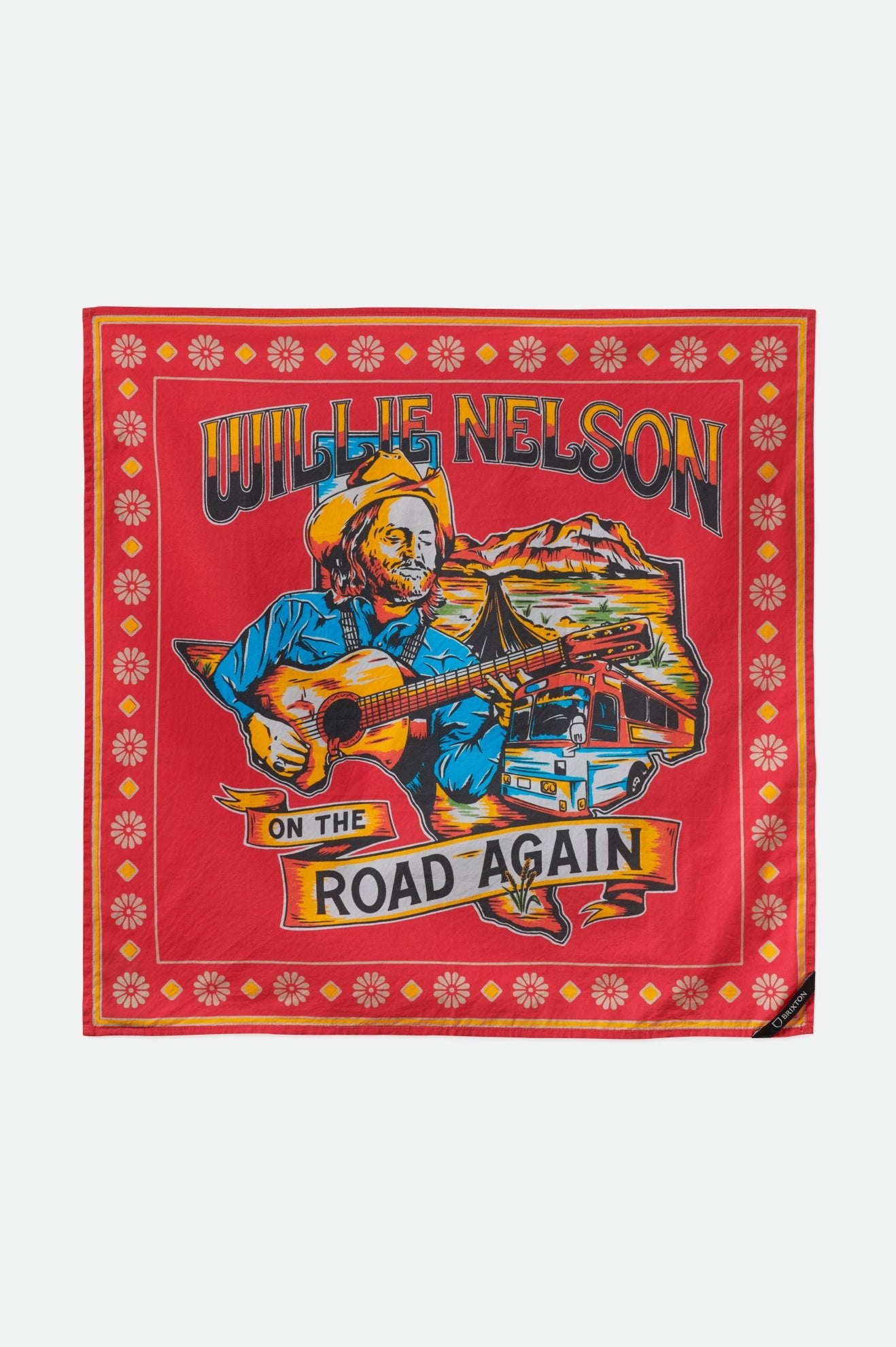 Willie Nelson Road Again Bandana - Red