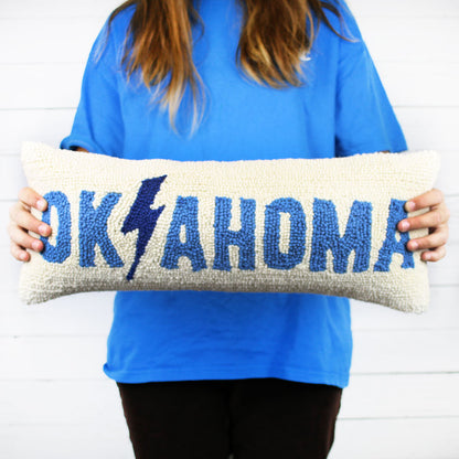 Oklahoma Lightning Hook Pillow
