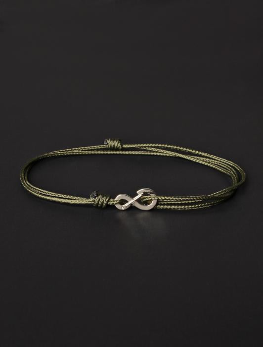 Olive Infinity Bracelet