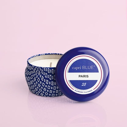 Blue Printed Mini Tin - Paris