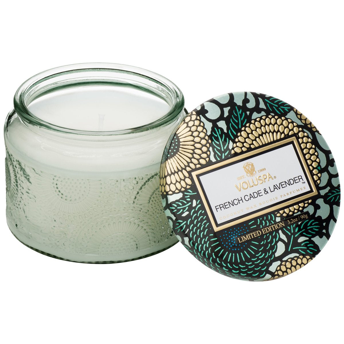 Petite Embossed Candle - French Cade Lavender