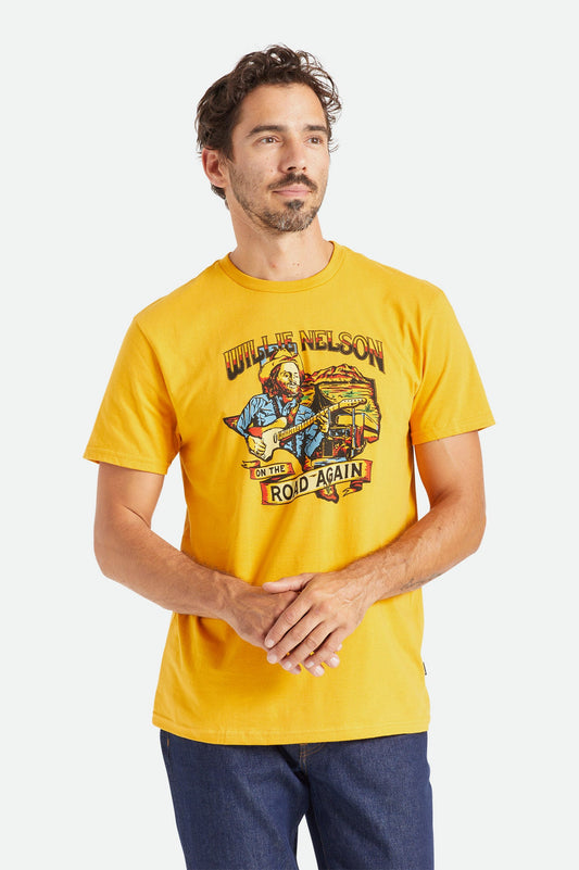 Willie Nelson Again Road S/S Tee - Texas Yellow