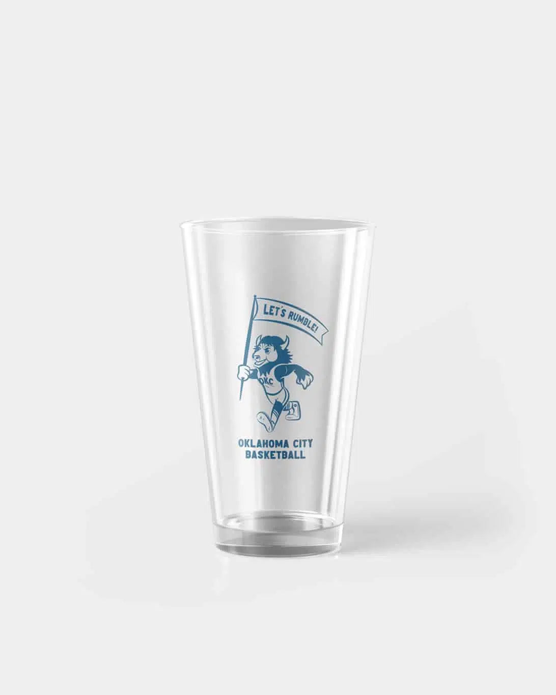 Throwback Rumble Pint Glass – Blue Seven
