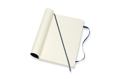 Classic Large Dotted Soft Cover Notebook - Sapphire Blue