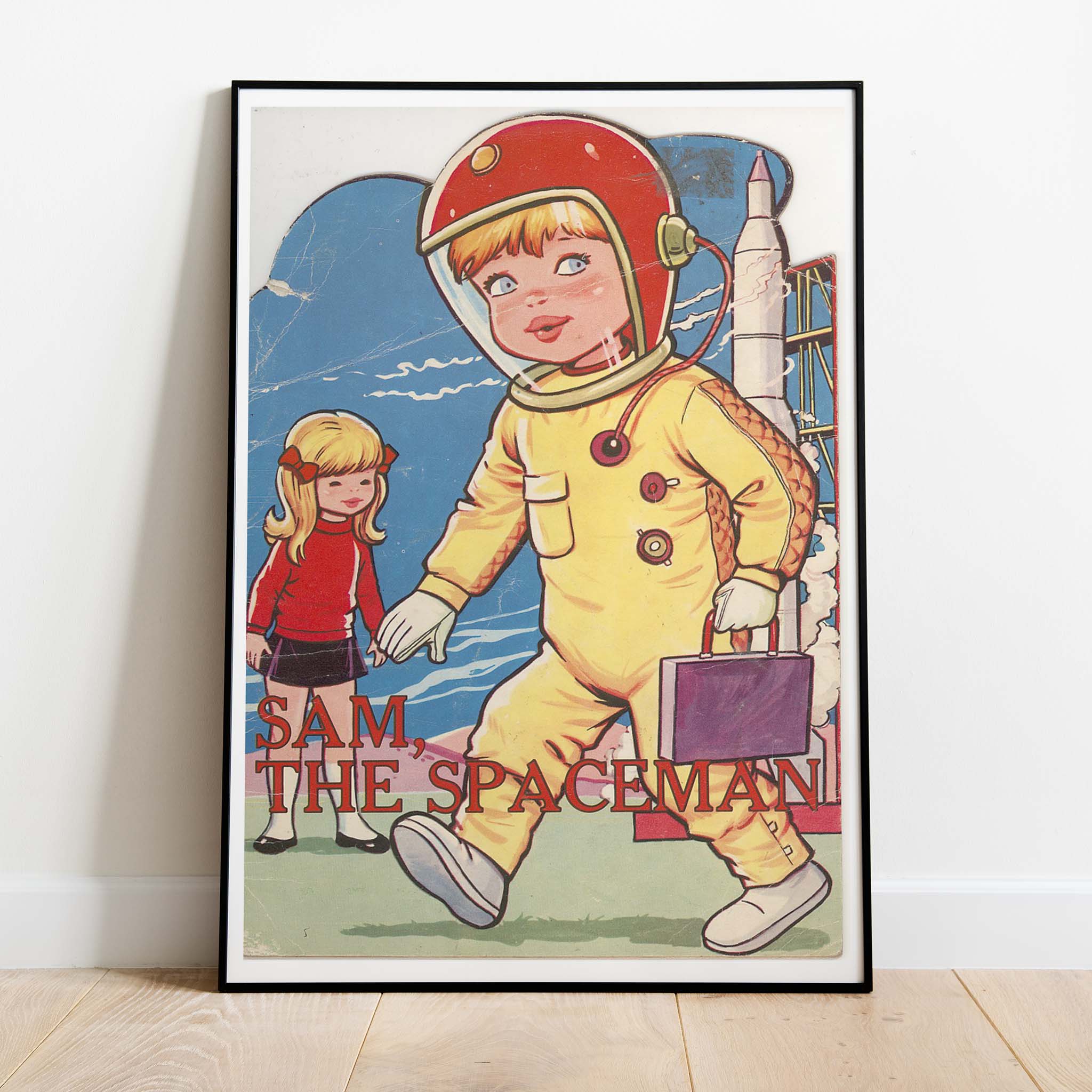 Vintage Sam the Spaceman Print – Blue Seven