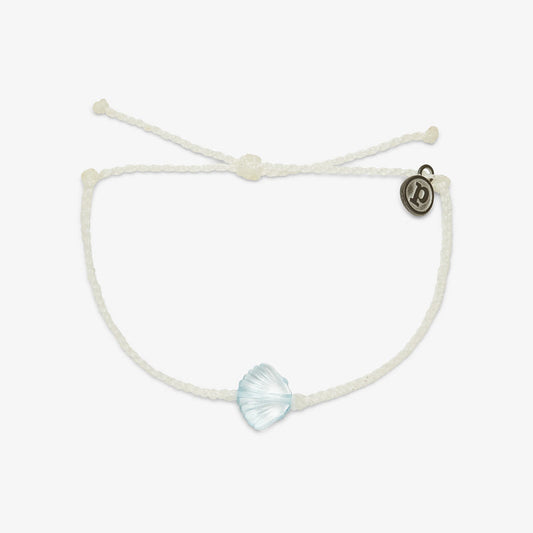 Sea Through You Shell Bracelet Blue - White