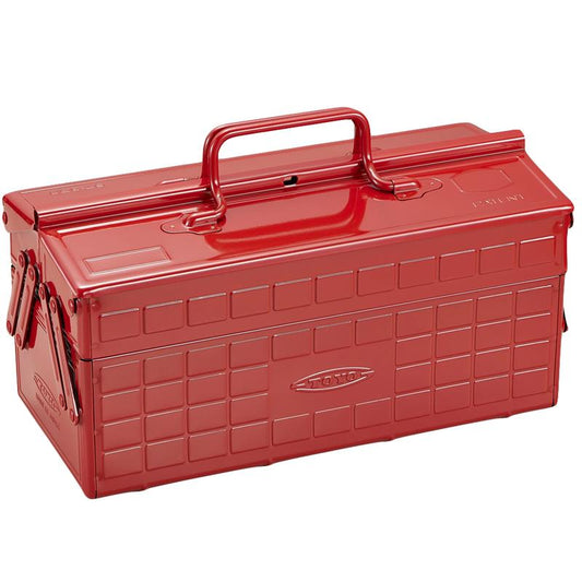 Steel Toolbox w/ Cantilever Lid - Red