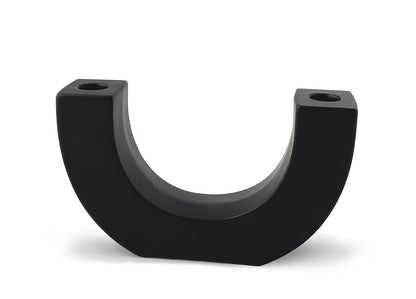 Black Textured U-Shaped Ceramic Taper Holder