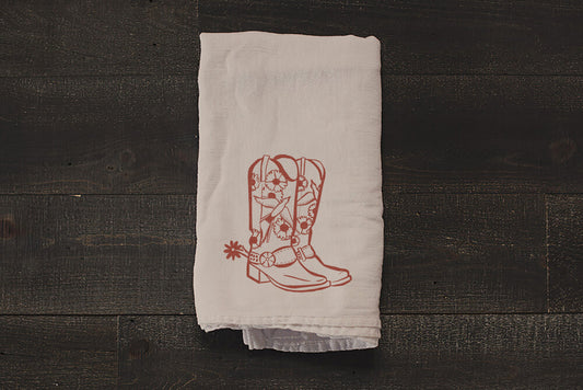 Cowboy Boots Tea Towel