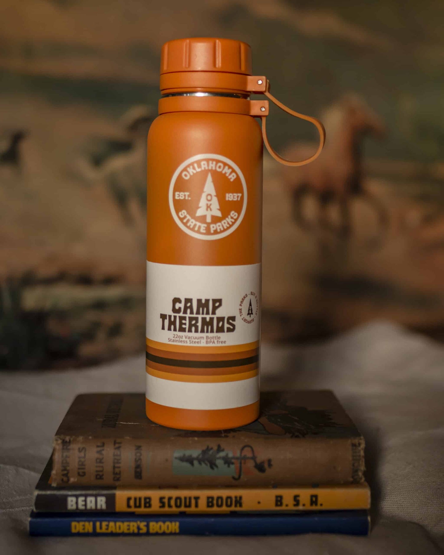 Park Stamp Camp Thermos - Orange