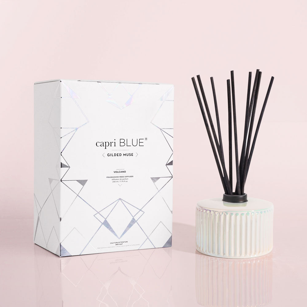 Gilded Muse White Opal Reed Diffuser - Volcano