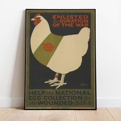 Vintage War Chicken Print