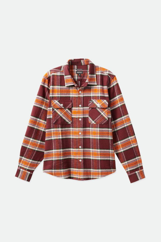 Bowery L/S Flannel - Mahogany/Burnt Orange