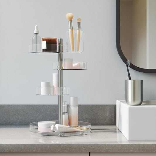 Pirouette Organizer - Clear/Nickel